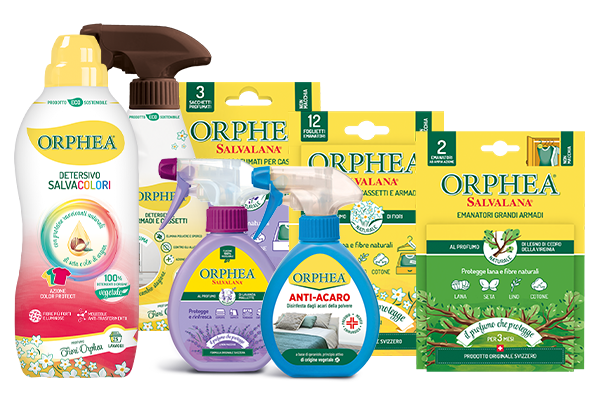 Orphea Fabric Protector perfumes and protects wool and precious fabrics such as silk, linen, cashmere and cotton
