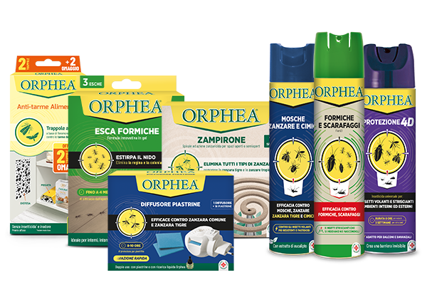 Orphea Insecticides protects your home against flying and crawling insects.